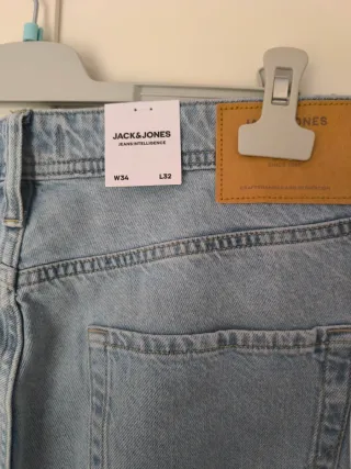 Pantalón Baggy Jack & Jones Azul W34 L32