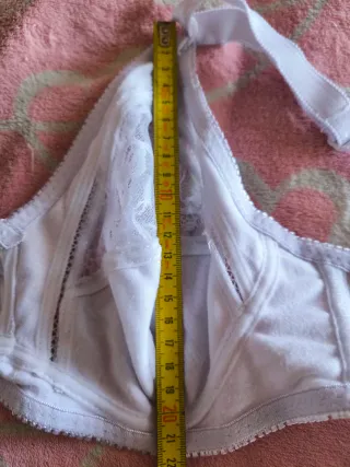 Reggiseno vintage pizzo senza ferretto, cotone