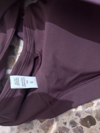 Conjunto mallas y top morado talla S