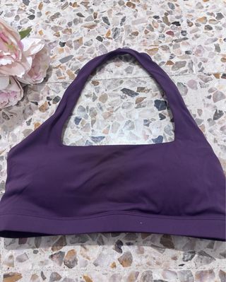 Conjunto mallas y top morado talla S