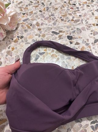 Conjunto mallas y top morado talla S