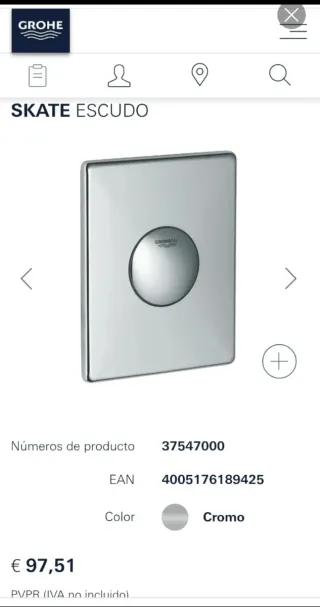 PULSADOR GROHE 37 547 000 CROMO
