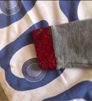 Felpa bambina GLAM rossa e grigia