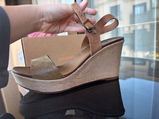 Sandalias Porronet Cuña Piel