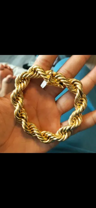 Pulsera cadena de oro 18k
