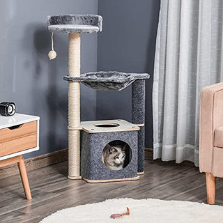 Albero Tiragraffi per Gatti Alto 95cm, Palestra pe