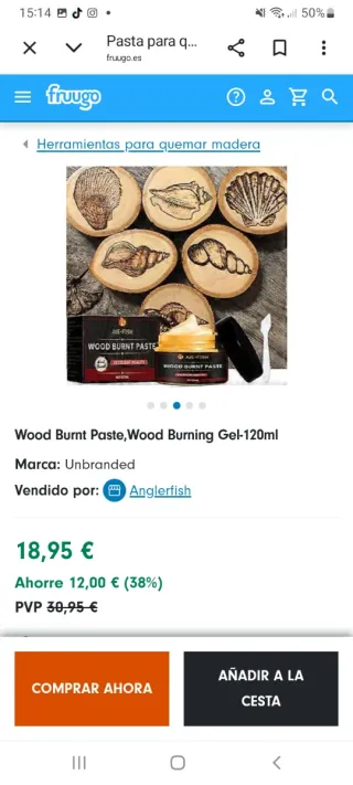 3 cajas de Pasta Wood Burnt Jue-Fish NUEVO