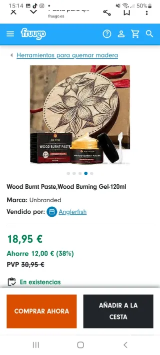 3 cajas de Pasta Wood Burnt Jue-Fish NUEVO