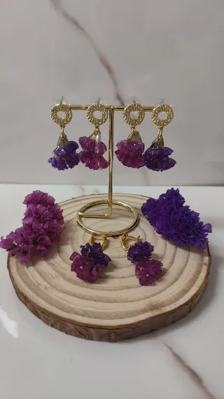 Collar Flor Natural Perlas