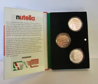 Trittico 5 Euro Argento 2021 Nutella Ferrero