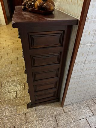 Mueble Sinfonier Rústico Madera 5 Cajones