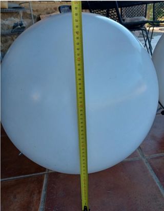 2 Lámparas Bola Blancas Exterior Ø49cm