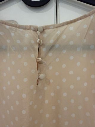 Blusa Zara Beige Lunares