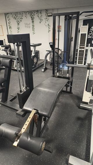 Máquina femoral tumbado gym