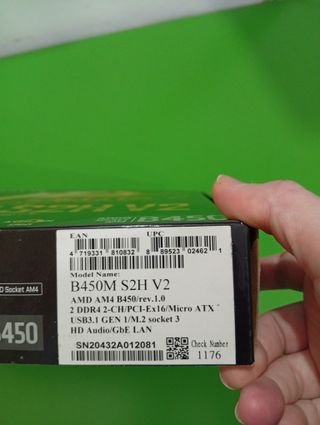 Placa Gigabyte B450M S2H V2, DDR4 16 GB y Ryzen 5