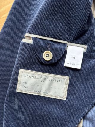 Blazer Brunello Cucinelli Blu Doppio Bottonaggio