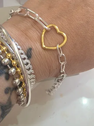 Pulsera Pandora ME Corazón Bicolor