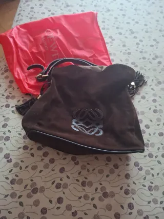 Bolso Loewe Marrón con detalles rojos