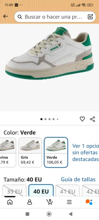 Zapatillas Victoria 1985 Talla 41
