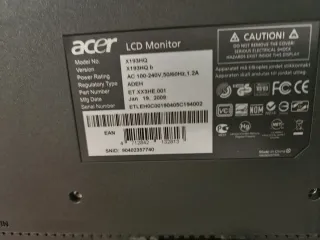 Monitor Acer X193HQ LED Negro