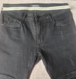 Jeans biker neri taglia L