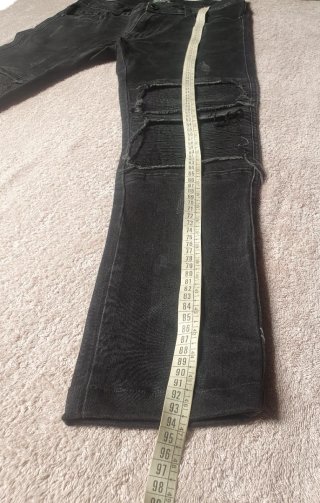 Jeans biker neri taglia L