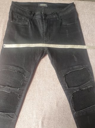 Jeans biker neri taglia L