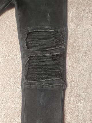 Jeans biker neri taglia L