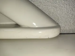 Cabecero de madera blanco y dorado artesanal