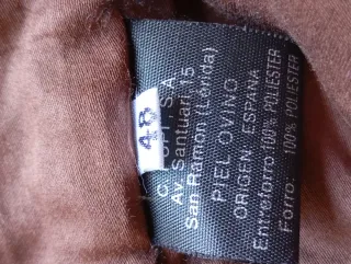 Cazadora de piel marrón talla 48