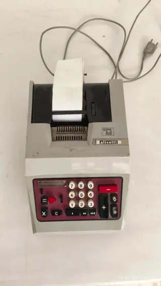 Calculadora Mecánica Impresora Olivetti