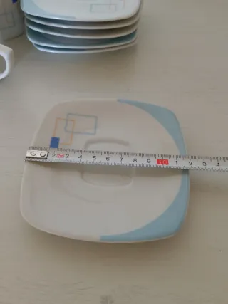 6 Tazas y Platos Café Porcelana