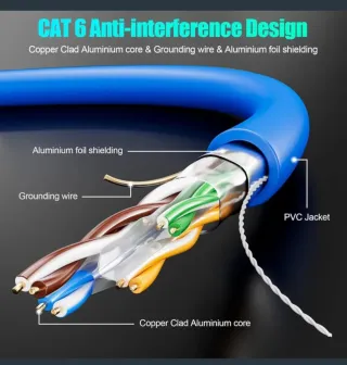 Cable Ethernet Cat 6a FTP Blindado 30m