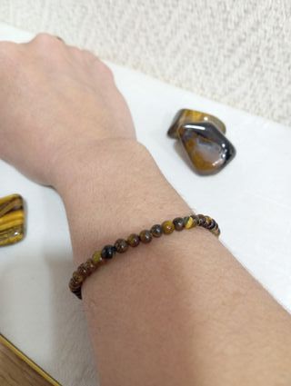 Pulsera Ojo de Tigre - 4 mm