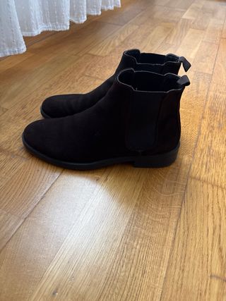 Botines Zara AnteMarrones Hombre,suela de goma
