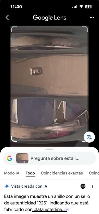 Anillo Plata Amatista Talla 54 (14 talla española)