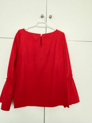 Camisa Tommy Hilfiger Roja Manga Campana