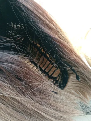 Peluca pelo natural castaño