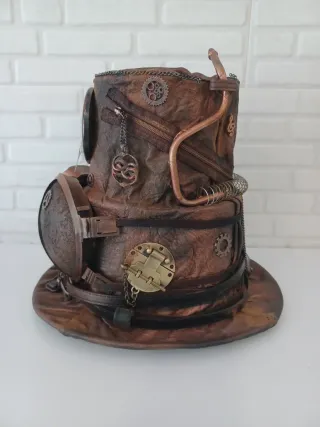 Sombrero Steampunk con Reloj