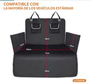 Funda coche para perros con dos cinturones