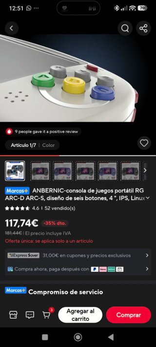 Consola Portátil ANBERNIC RG ARC-S
