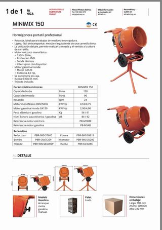 Hormigonera Minimix 150 ALTRAD-BELLE