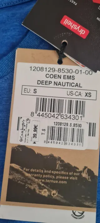 Maglietta tecnica Ternua blu taglia S