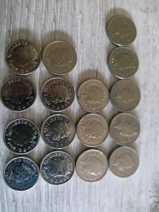 Monedas de 5 peniques Gran Bretaña