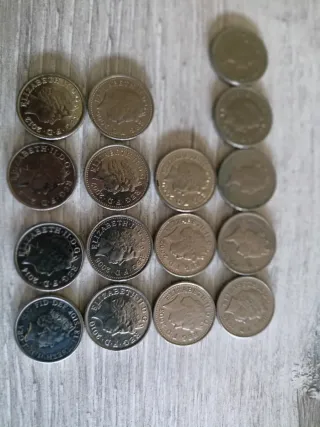 Monedas de 5 peniques Gran Bretaña
