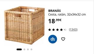 Cestas de ratán IKEA Branäs