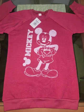 Sudadera Mickey Mouse fucsia Talla M.CON ETIQUETA