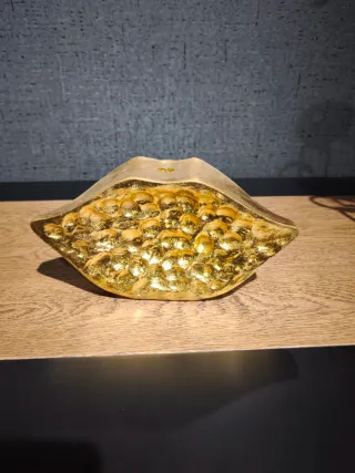 Vaso labbra dorato ceramica