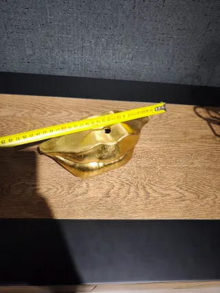 Vaso labbra dorato ceramica