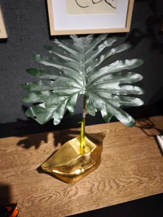 Vaso labbra dorato ceramica